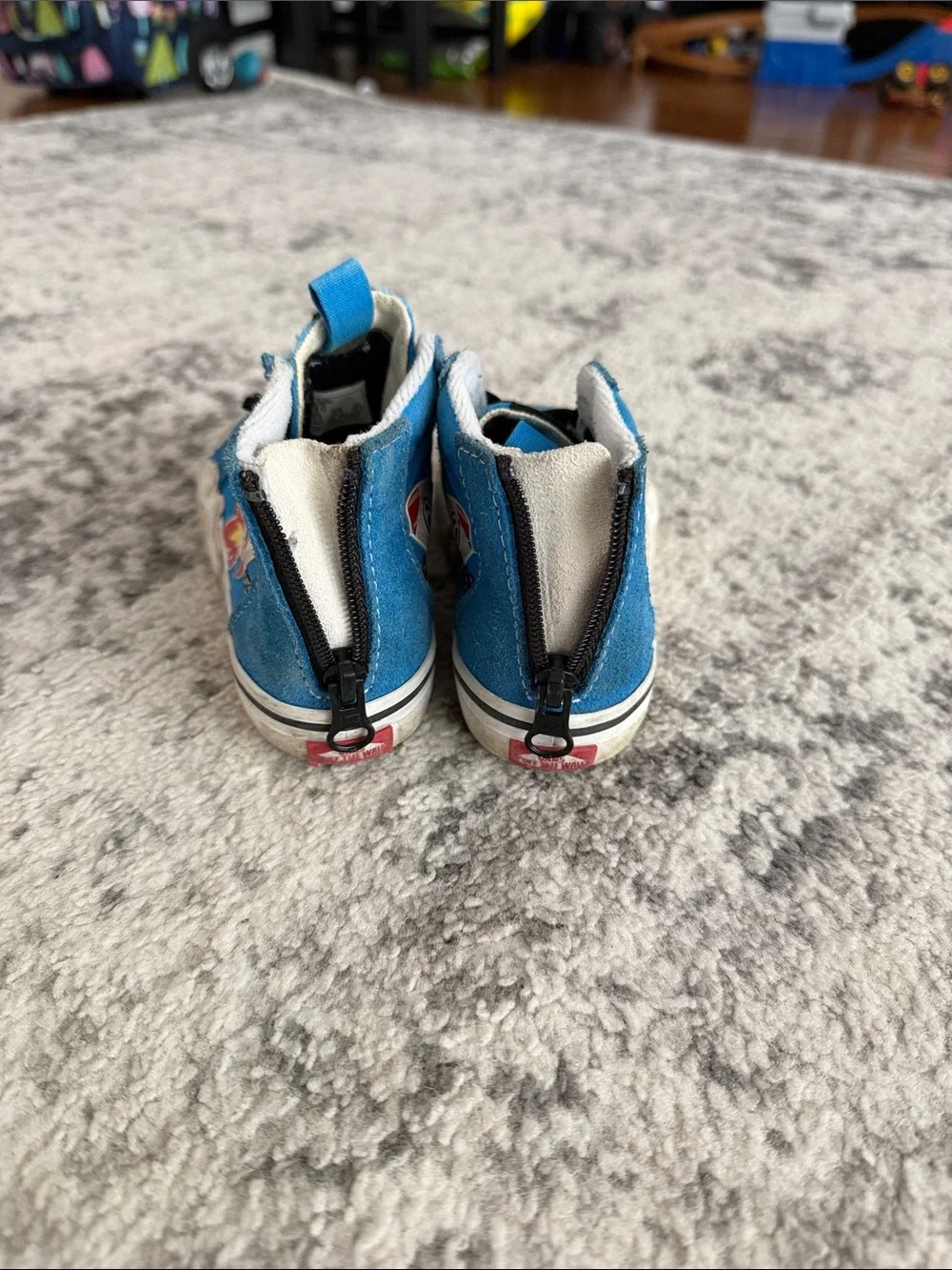 Vans Kids Blue High-Top Sneakers with Rocket Graphic